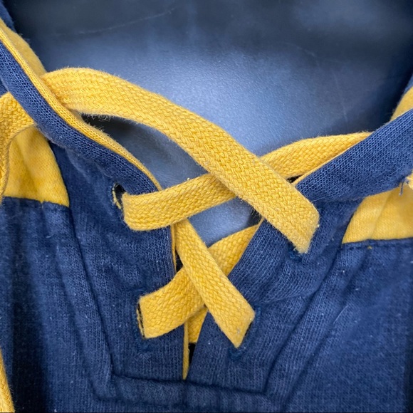 Champion West Virginia Mountaineers Hoodie Men’s (Unisex) Navy & Yellow Small - Picture 3 of 9